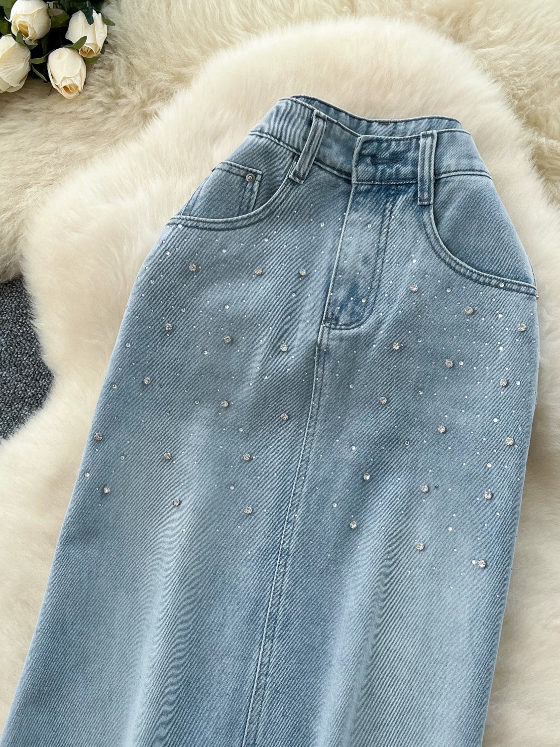 Slay me right denim skirt DS111 images